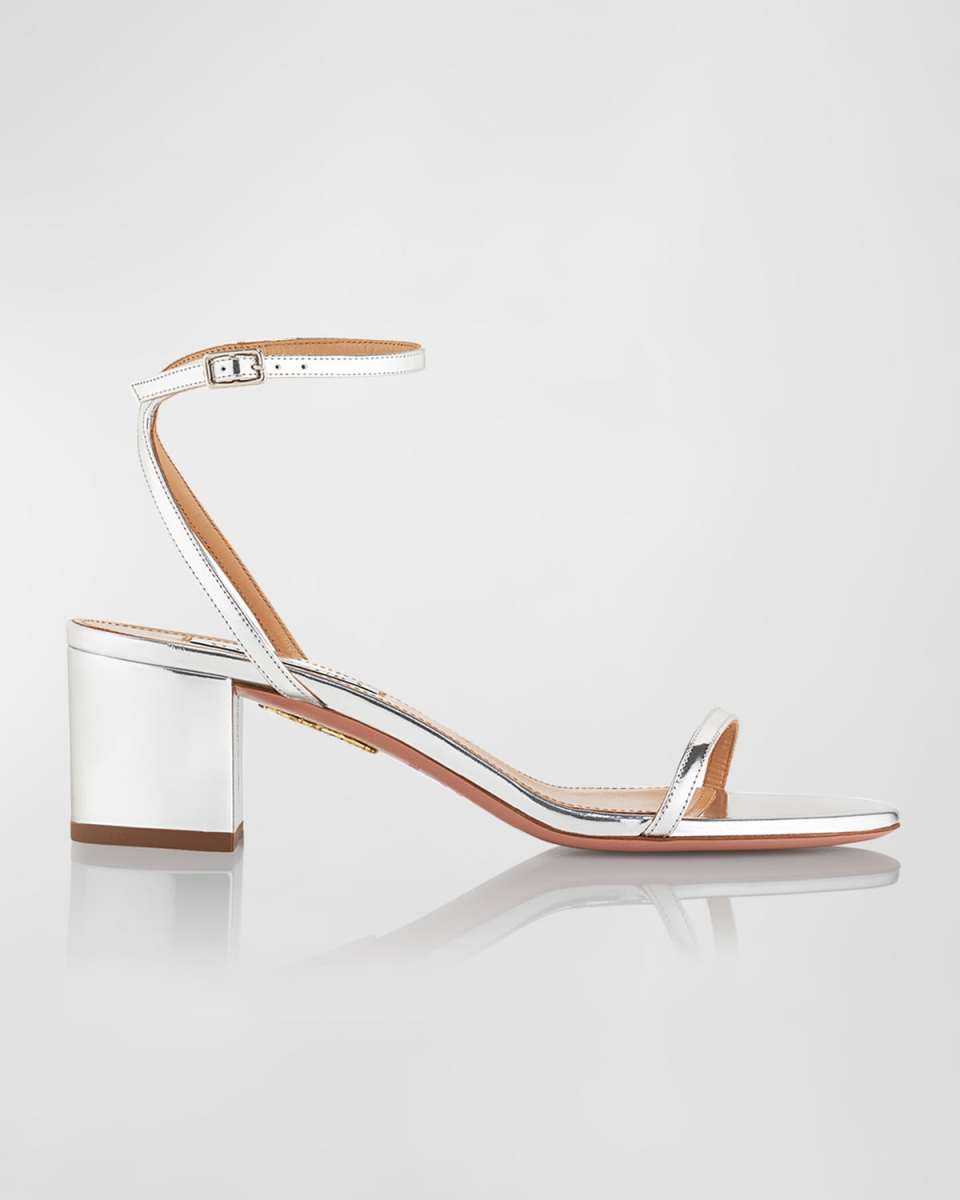 Olie Metallic Ankle-Strap Sandals